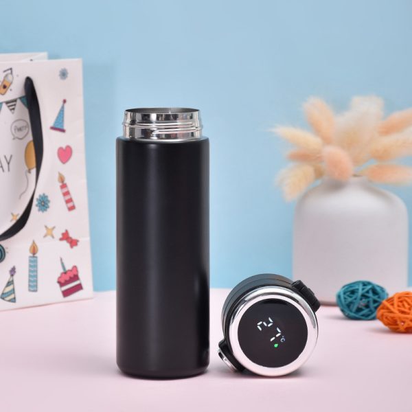 water bottle with LED temperature display