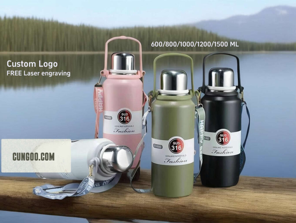 Laser engraving water bottle
