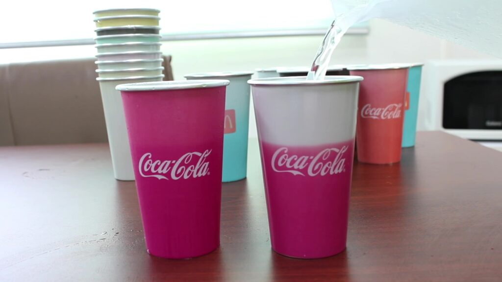 aluminium color-changing cups