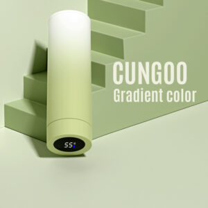 stainless steel insulated coffee mug ice coffee vacuum flask with led temperature display.